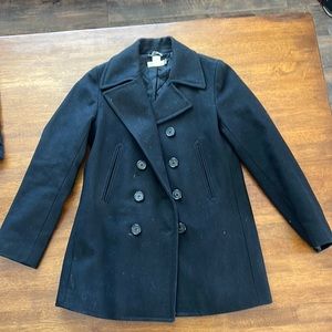 JCrew wool pea coat size small black